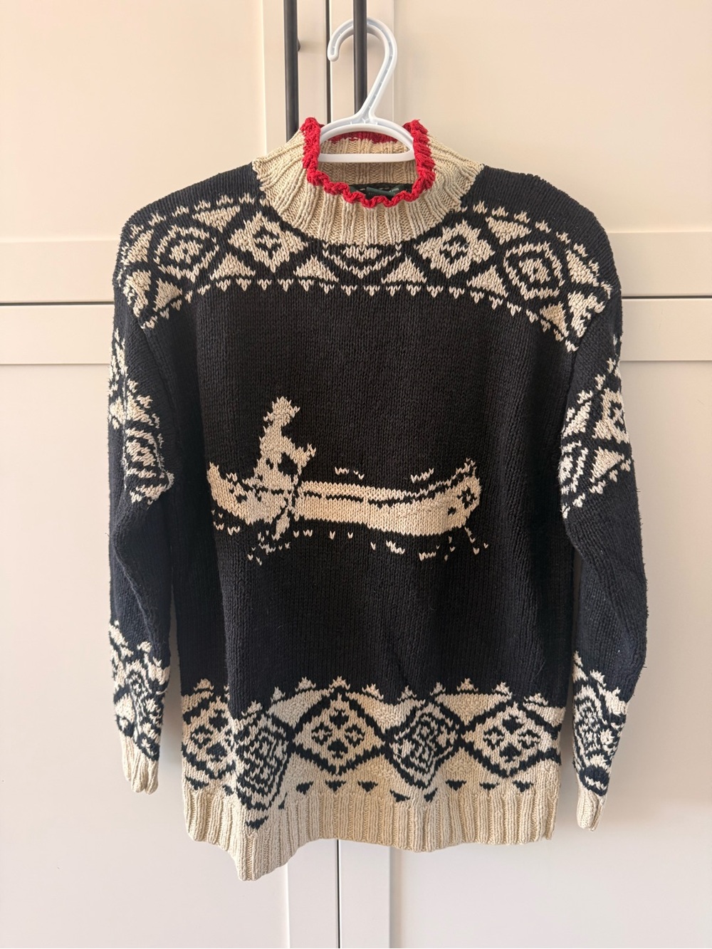 Vintage Ralph Lauren 90’s Canoe Motif Crewneck Sweater